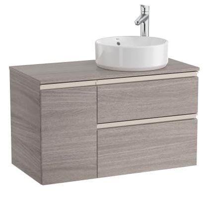 [PROCA851502548] Mueble base The Gap/Hebe c/2 cajones, p/lavabo de sobre encimera derecha, 900x460x537 mm, azul mate, (A851502548)