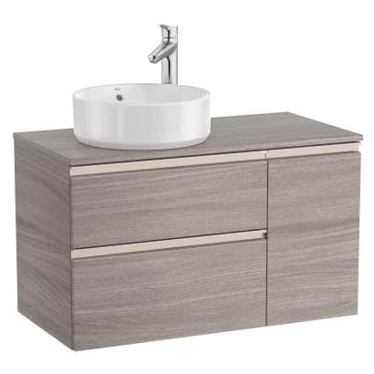 [PROCA851503517] Mueble base The Gap/Hebe c/2 cajones, p/lavabo de sobre encimera izquierda, 900x460x537 mm, nogal, (A851503517)