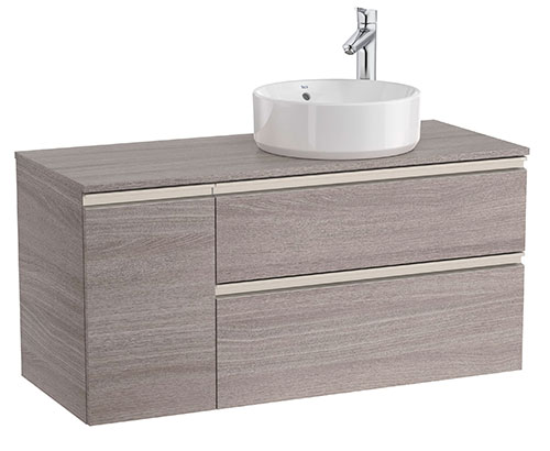 [PROCA851504402] Mueble base The Gap c/2 cajones, p/lavabo de sobre encimera derecha, 1100x460x537 mm, roble city texturizado, (A851504402)