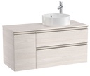 Mueble base The Gap c/2 cajones, p/lavabo de sobre encimera derecha, 1100x460x537 mm, fresno nórdico, (A851504434)