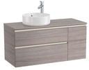 Mueble base The Gap c/2 cajones, p/lavabo de sobre encimera izquierda, 1100x460x537 mm, roble city texturizado, (A851505402)