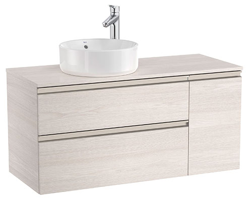 [PROCA851505434] Mueble base The Gap c/2 cajones, p/lavabo de sobre encimera izquierda, 1100x460x537 mm, fresno nórdico, (A851505434)
