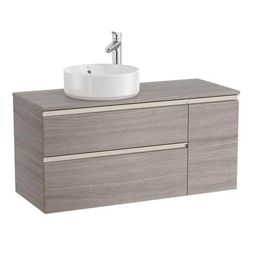 Mueble base The Gap c/2 cajones, p/lavabo de sobre encimera izquierda, 1100x460x537 mm, blanco mate, (A851505509)