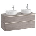 Mueble base The Gap c/4 cajones, p/2 lavabos de sobre encimera 1200x460x537 mm, azul mate, (A851506548)