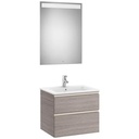 Conjunto Pack The Gap (mueble base c/2 cajones, lavabo central y espejo LED) 605x460x537 mm, blanco mate, (A85150950
