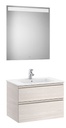 Conjunto Pack The Gap (mueble base c/2 cajones, lavabo central y espejo LED) 705x460x537 mm, fresno nórdico, (A851510434)