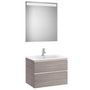 Conjunto Pack The Gap (mueble base c/2 cajones, lavabo central y espejo LED) 705x460x537 mm, blanco mate, (A85151050