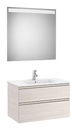 Conjunto Pack The Gap (mueble base c/2 cajones, lavabo central y espejo LED) 805x460x537 mm, fresno nórdico, (A851511434)