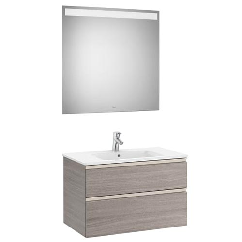 [PROCA851511548] Conjunto Pack The Gap (mueble base c/2 cajones, lavabo central y espejo LED) 805x460x537 mm, azul mate, (A851511548)