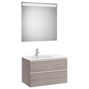 Conjunto Pack The Gap (mueble base c/2 cajones, lavabo izquierda y espejo LED) 805x460x537 mm, blanco mate, (A851512