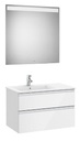 Conjunto Pack The Gap (mueble base c/2 cajones, lavabo izquierda y espejo LED) 805x460x537 mm, blanco brillo, (A851512806)