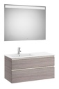 Conjunto Pack The Gap (mueble base c/2 cajones, lavabo izquierda y espejo LED) 1005x460x537 mm, roble city text., (A851514402)