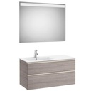 Conjunto Pack The Gap (mueble base c/2 cajones, lavabo izquierda y espejo LED) 1005x460x537 mm, blanco mate, (A85151