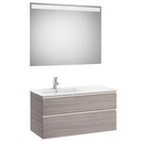 Conjunto Pack The Gap (mueble base c/2 cajones, lavabo izquierda y espejo LED) 1005x460x537 mm, nogal, (A851514517)