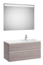 Conjunto Pack The Gap (mueble base c/2 cajones, lavabo derecha y espejo LED) 1005x460x537 mm, roble city text., (A851515402)