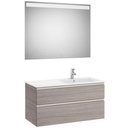 Conjunto Pack The Gap (mueble base c/2 cajones, lavabo derecha y espejo LED) 1005x460x537 mm, blanco mate, (A8515155