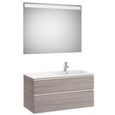 Conjunto Pack The Gap (mueble base c/2 cajones, lavabo derecha y espejo LED) 1005x460x537 mm, nogal, (A851515517)