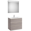 Conjunto Pack The Gap (mueble base c/3 cajones, lavabo central y espejo LED) 805x460x763 mm, nogal, (A851519517)