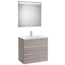 Conjunto Pack The Gap (mueble base c/3 cajones, lavabo central y espejo LED) 805x460x763 mm, gris mate, (A851519547)