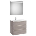 Conjunto Pack The Gap (mueble base c/3 cajones, lavabo izquierda y espejo LED) 805x460x763 mm, azul mate, (A851520548)