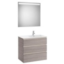 Conjunto Pack The Gap (mueble base c/3 cajones, lavabo derecha y espejo LED) 805x460x763 mm, gris mate, (A851521547)