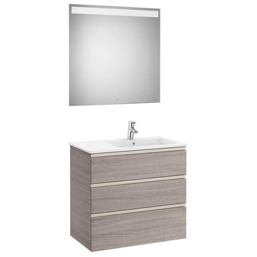 [PROCA851521548] Conjunto Pack The Gap (mueble base c/3 cajones, lavabo derecha y espejo LED) 805x460x763 mm, azul mate, (A851521548)