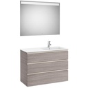 Conjunto Pack The Gap (mueble base c/3 cajones, lavabo derecha y espejo LED) 1005x460x763 mm, azul mate, (A851523548)