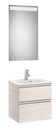 Conjunto Pack The Gap (mueble base compacto c/2 cajones, lavabo y espejo LED) 505x380x537 mm, fresno nórdico, (A851525434)