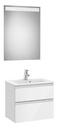Conjunto Pack The Gap (mueble base compacto c/2 cajones, lavabo y espejo LED) 605x380x537 mm, blanco brillo, (A851526806)