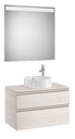 Conjunto Pack The Gap (mueble base 2 caj., espejo LED, p/lav. sobre encim. central) 805x460x537 mm, fresno nórdico, (A851532434)