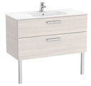 Conjunto Unik New Victoria (mueble base c/2 cajones y lavabo) 1005x453x515 mm, fresno nórdico, (A851595434)