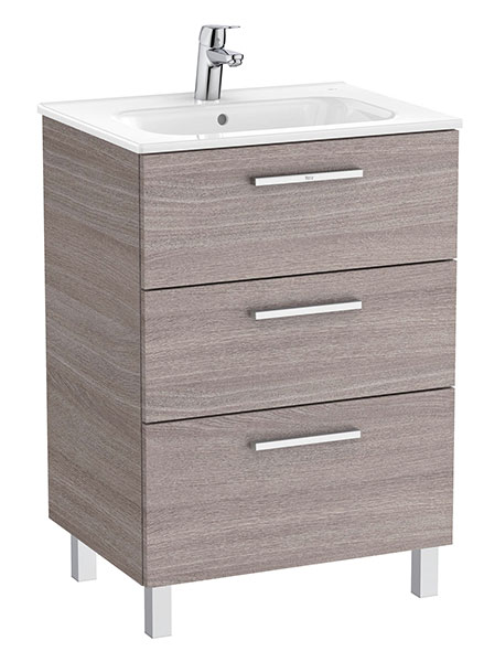 [PROCA851596402] Conjunto Unik Family New Victoria (mueble base c/3 cajones y lavabo) 605x453x741 mm, roble city texturizado, (A851596402)