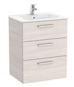 Conjunto Unik Family New Victoria (mueble base c/3 cajones y lavabo) 605x453x741 mm, fresno nórdico, (A851596434)