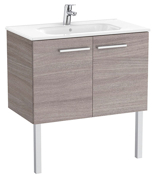 Conjunto Unik New Victoria (mueble base c/puertas y lavabo) 805x453x515 mm, roble city texturizado, (A851654402)
