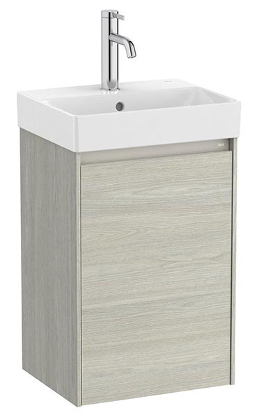 Conjunto Unik Ona (mueble base c/1 puerta y lavabo de FINECERAMIC) 400x320x645 mm, roble claro, (A851677512)