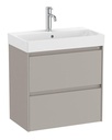 Conjunto Unik Ona (mueble base compacto c/2 cajones y lavabo de FINECERAMIC) 600x360x645 mm, gris mate, (A851684510)