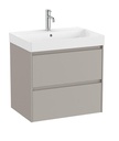 Conjunto Unik Ona (mueble base c/2 cajones y lavabo de FINECERAMIC) 650x460x645 mm, gris mate, (A851689510)