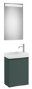 Conjunto Pack Ona (mueble base c/1 puerta, lavabo de FINECERAMIC y espejo LED) 450x260x645 mm, verde mate, (A851696513)
