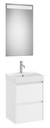 Conjunto Pack Ona (mueble base compacto c/2 cajones, lavabo FINECERAMIC y espejo LED) 450x360x645 mm, blanco mate, (A851697509)