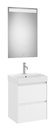 Conjunto Pack Ona (mueble base compacto c/2 cajones, lavabo FINECERAMIC y espejo LED) 500x360x645 mm, blanco mate, (A851698509)