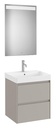 Conjunto Pack Ona (mueble base c/2 cajones, lavabo de FINECERAMIC y espejo LED) 550x460x645 mm, gris mate, (A851703510)