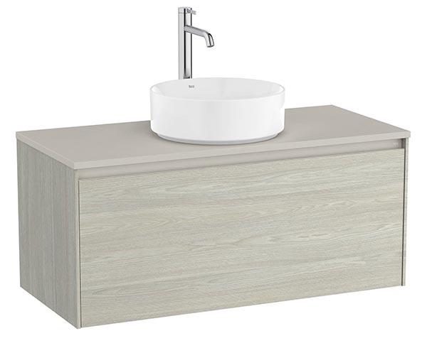 Mueble base Ona c/1 cajón, p/lavabo de sobre encimera, 994x457x443 mm, roble claro, (A851726512)