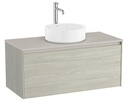 Mueble base Ona c/1 cajón, p/lavabo de sobre encimera, 994x457x443 mm, roble claro, (A851726512)