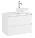 Mueble base Ona c/2 cajones, p/lavabo de sobre encimera a la derecha, 794x457x583 mm, blanco mate, (A851727509)