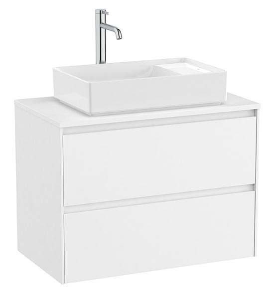 Mueble base Ona c/2 cajones, p/lavabo de sobre encimera centrado, 794x457x583 mm, blanco mate, (A851728509)