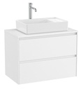 Mueble base Ona c/2 cajones, p/lavabo de sobre encimera centrado, 794x457x583 mm, blanco mate, (A851728509)