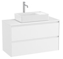 Mueble base Ona c/2 cajones, p/lavabo de sobre encimera, 994x457x583 mm, blanco mate, (A851730509)