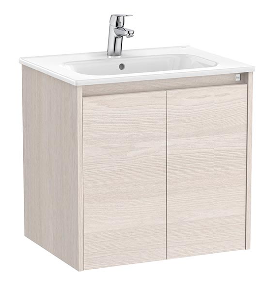Conjunto Unik Tenet (mueble base c/2 puertas y lavabo) 585x460x565 mm, fresno nórdico, (A851773434)