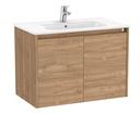 Conjunto Unik Tenet (mueble base c/2 puertas y lavabo) 785x460x565 mm, nogal, (A851774517)