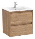 Conjunto Unik Tenet (mueble base c/2 cajones y lavabo) 585x460x565 mm, nogal, (A851775517)